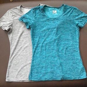 Workout T-shirts gray and blue size small
